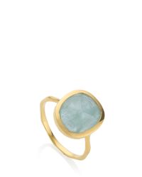 Monica Vinader | Green Medium Siren Stacking Ring | Lyst