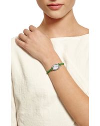 Kimberly Mcdonald | One Of A Kind Light Geode and Irregular Diamond On Kelly Green Macrame Bracelet | Lyst