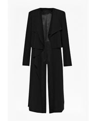 French Connection | Black Cassie Waterfall Duster Coat | Lyst