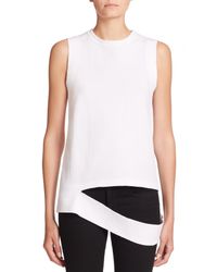 Proenza Schouler | White Cutout Front Top | Lyst