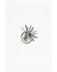 French Connection | Metallic Tube Spike Ring | Lyst