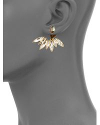 Ca&Lou | Metallic Alexa Crystal Fan Earrings/Goldtone | Lyst