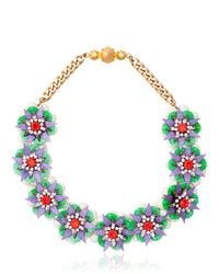 Shourouk | Green Small Narcis Necklace | Lyst