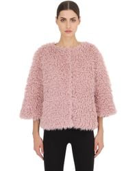 Colmar | Pink Reversible Nylon & Faux Fur Down Jacket | Lyst
