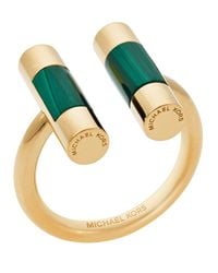 Michael Kors | Green Open City Barrel Ring | Lyst