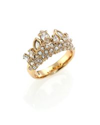Alexis Bittar | Metallic Miss Havisham Liquid Pavé Crystal Jagged Marquis Band Ring | Lyst