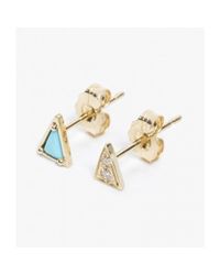 Mociun | Blue Turquoise Mismatched Studs - Pair | Lyst