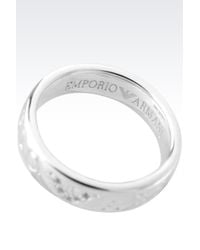 Emporio Armani | Metallic Ring for Men | Lyst