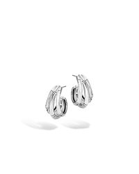 John Hardy | Metallic Bamboo Small J Hoop Earrings | Lyst