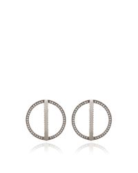Noor Fares | Metallic Tilsam Creole White Diamond Hoop Earrings | Lyst