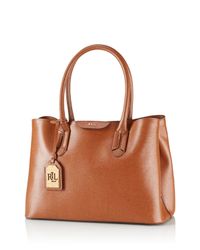 Ralph Lauren | Brown Lauren Tate City Tote | Lyst
