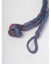 Scosha - Blue Monkey Knot Braided Bracelet Denim & Red for Men - Lyst