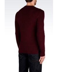 Emporio Armani | Purple Wool Jumper for Men | Lyst