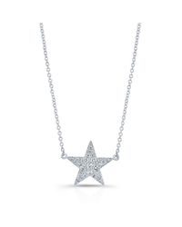 Anne Sisteron | Metallic 14kt White Gold Diamond Star Necklace | Lyst