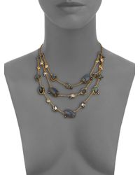 Alexis Bittar | Metallic Elements Punk Labradorite & Crystal Draped Three-strand Station Necklace | Lyst
