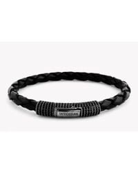 Tateossian - Pop Pavé Scoubidou Bracelet In Black for Men - Lyst