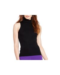 Pink Pony | Black Lauren Silk-cotton Turtleneck Top | Lyst