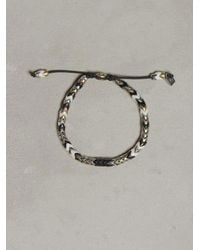 John Varvatos | Black Herringbone Link Bracelet for Men | Lyst