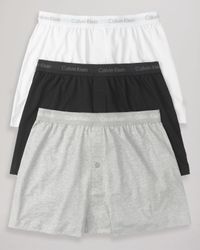 Calvin Klein | Gray Classic Knit Boxers, Pack Of 3 for Men | Lyst
