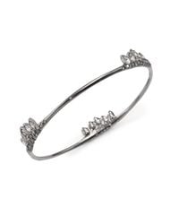 Alexis Bittar | Metallic Miss Havisham Crystal Jagged Marquis Cluster Bangle Bracelet/gunmetal-tone | Lyst