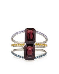 Oscar de la Renta | Multicolored Pave Octagonal Stone Bracelet | Lyst
