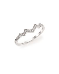 Stephen Webster | Metallic Superstud Diamond & Sterling Silver Peaked Band Ring | Lyst