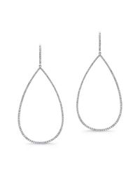 Anne Sisteron - 14kt White Gold Diamond Large Open Pear Earrings - Lyst