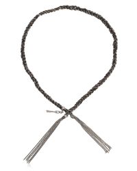 Carolina Bucci | Black Secret Silk & Metal Chain Bracelet | Lyst