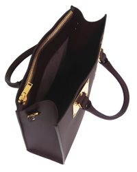 Sophie Hulme Purple Albion Large Square Tote Bag