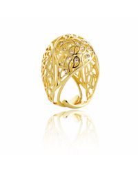 Sonal Bhaskaran - Metallic Shikhara Gold Dome Ring Clear Cz - Lyst