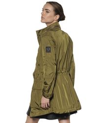 Belstaff | Green Nylon Parka Long Jacket | Lyst