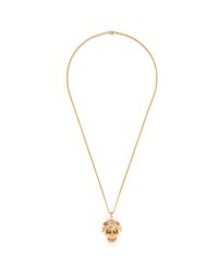 Alexander McQueen | Multicolor Crystal Skull Flower Pendant Necklace | Lyst