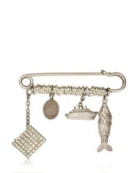 Maria Zureta | Metallic Dangling Pendant Fish Pin | Lyst