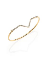 Elizabeth and James | Metallic Edo PavÉ White Topaz Bangle Bracelet | Lyst