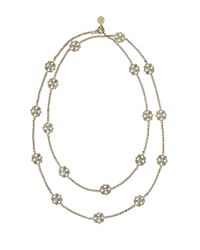 Buccellati | Metallic Long Sautoir Necklace With 18 Engraved Motifs In Yellow Gold And White Gold | Lyst