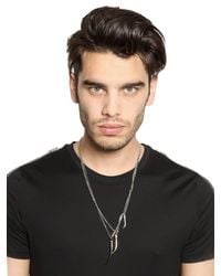 John Richmond | Metallic Horn Shaped Charms Necklace | Lyst