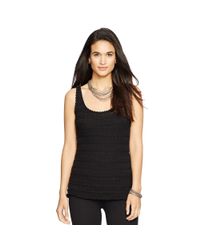 Pink Pony | Black Stretch Cotton Scoopneck Tee | Lyst