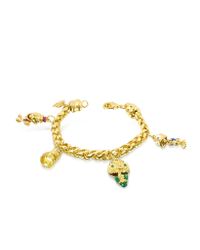 Just Cavalli - Metallic Funny Collection Gold Plated Charm Bracelet - Lyst