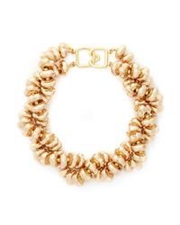 Kenneth Jay Lane | Metallic Two Tier Nugget Necklace | Lyst