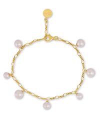 Majorica | Metallic 9mm Freshwater Pearl 18k Gold Vermeil Illusion Bracelet | Lyst