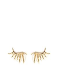 Eddie Borgo | Metallic 'frond' Crystal Pavé Palm Leaf Creeper Earrings | Lyst