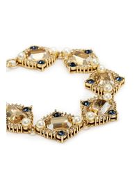 St. John | Metallic 'ornate' Swarovski Crystal Pearl Pavé Bracelet | Lyst
