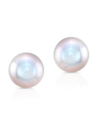 Anne Sisteron - Gray 18kt White Gold Large Grey Pearl Stud Earrings - Lyst