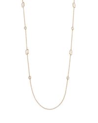 Adriana Orsini | Metallic Geometric Bezel Station Necklace/Goldtone | Lyst