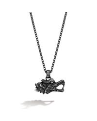 John Hardy | Large Dragon Head Pendant On Black Stainless Steel Necklace for Men | Lyst