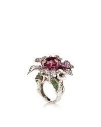 Wendy Yue | Pink Ruby and Sapphire Flower Ring | Lyst