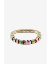 French Connection | Metallic Bracelet-seed Bead Stretch | Lyst