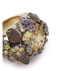 Anabela Chan | Yellow 'blueberry' 18k Gold Solitaire Sapphire Cocktail Ring | Lyst