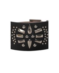 Alexander McQueen | Black Studded Leather Cuff for Men | Lyst