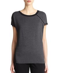 Elie Tahari | Gray Brushed Terry Celeste Tee | Lyst